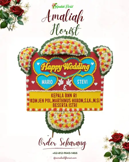 Papan Bunga Pernikahan Namrole